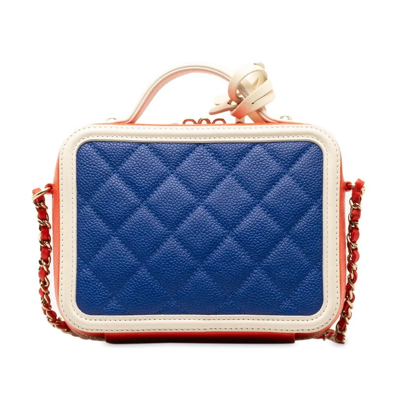 Chanel CC Caviar Filigree Vanity Bag  Leather Vanity Bag in Excellent condition