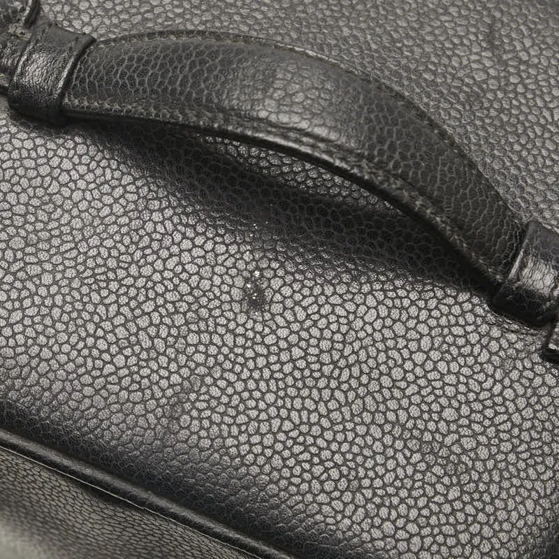 Chanel CC Caviar Vanity Case Leather Handbag in Good condition