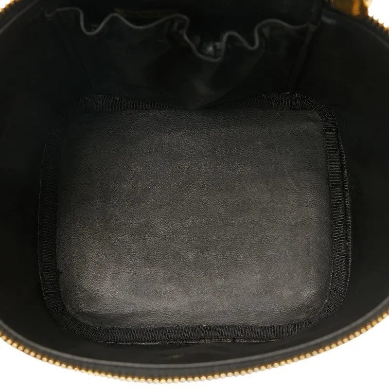 Chanel CC Caviar Vanity Case Leather Handbag in Good condition