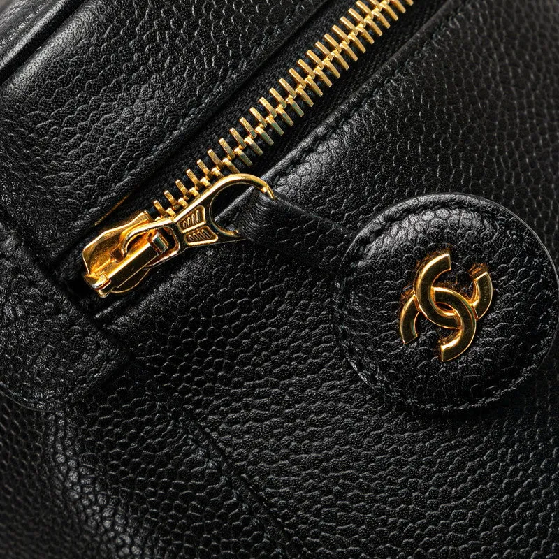 Chanel CC Caviar Vanity Case Leather Vanity Bag in Excellent condition