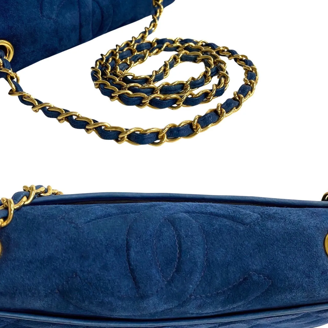 Chanel CC Suede Chain Shoulder Bag Suede Shoulder Bag 02493 in Good condition
