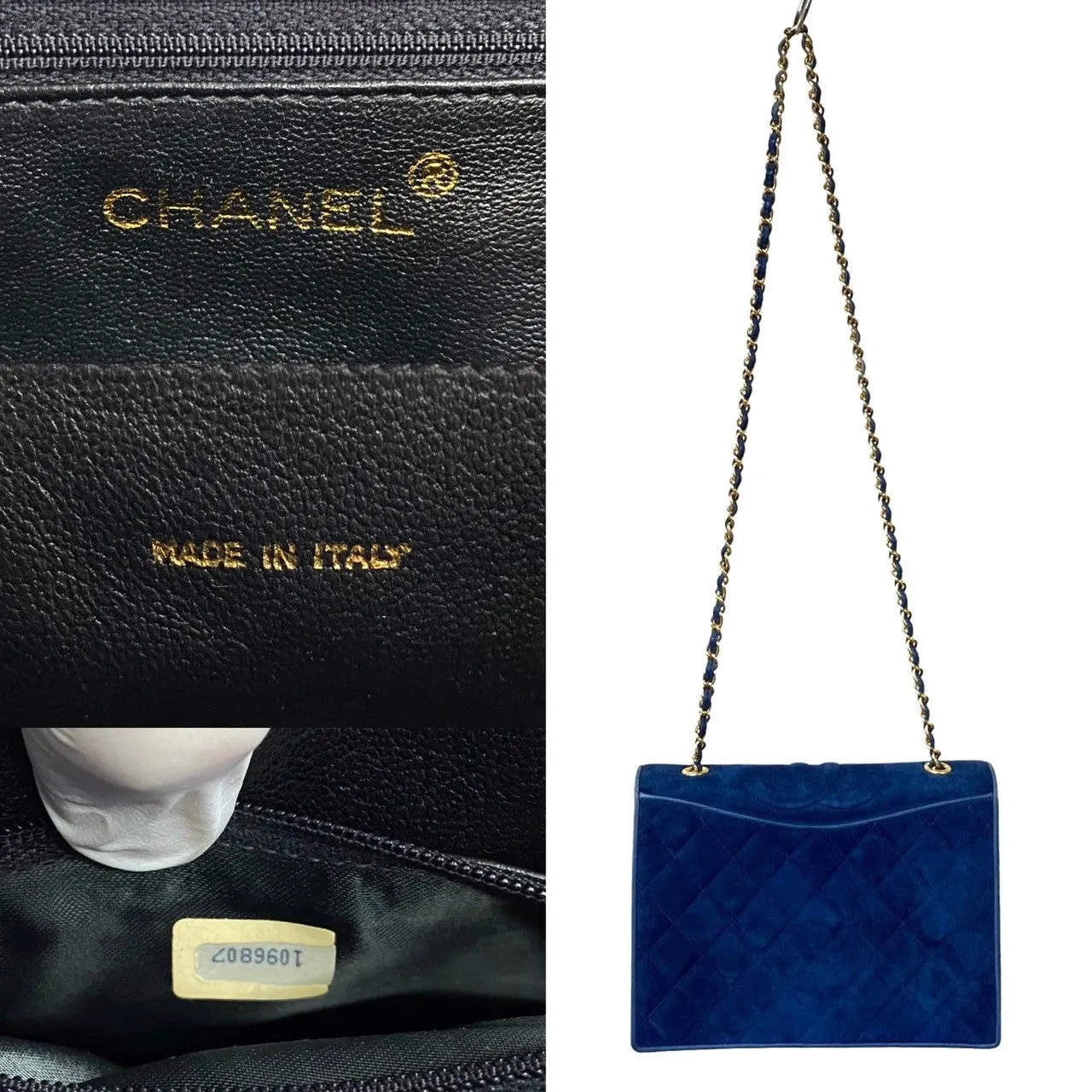 Chanel CC Suede Chain Shoulder Bag Suede Shoulder Bag 02493 in Good condition