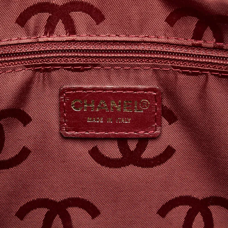 Chanel CC Wild Stitch Leather Mini Boston Bag Leather Handbag in Good condition