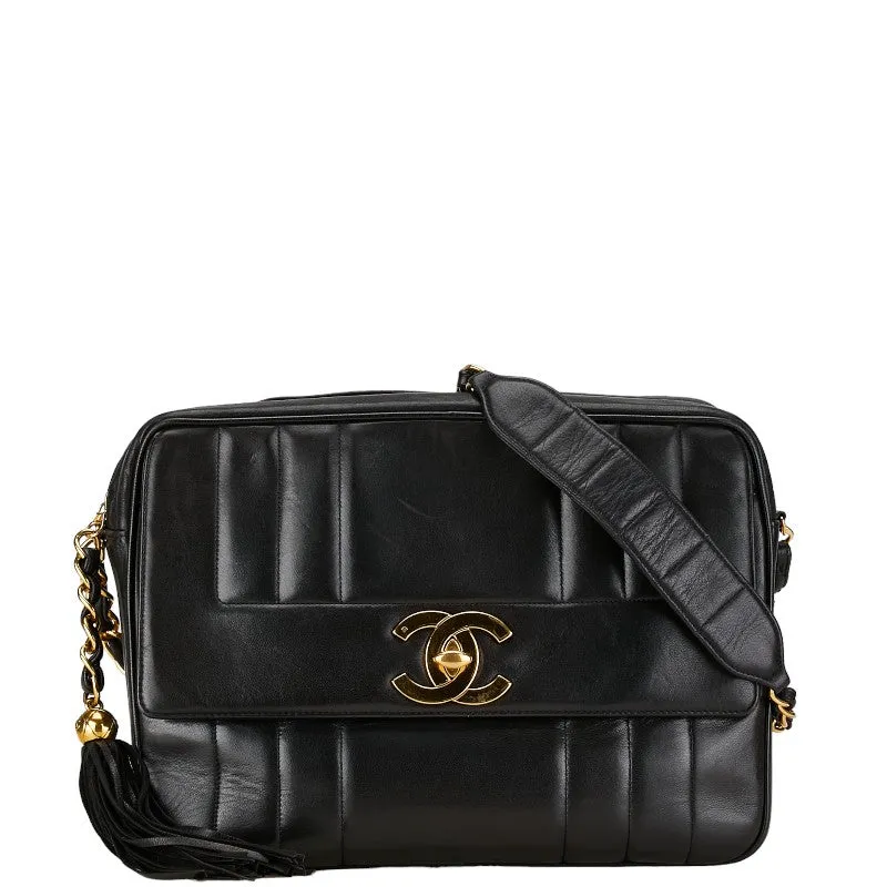 Chanel Coco Mark Tassel Chain Shoulder Bag Leather Shoulder Bag 1-0157111 in Good condition