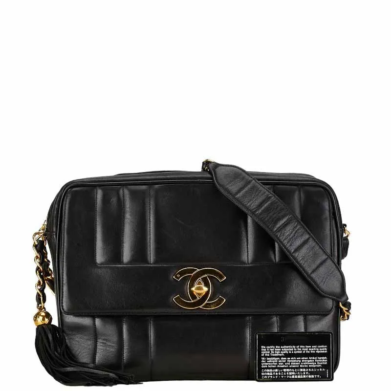 Chanel Coco Mark Tassel Chain Shoulder Bag Leather Shoulder Bag 1-0157111 in Good condition