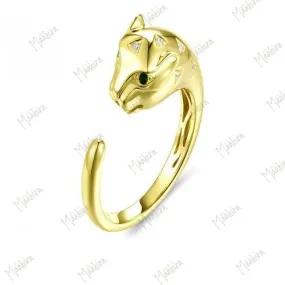 Diamond Panther Ring in US Size 6