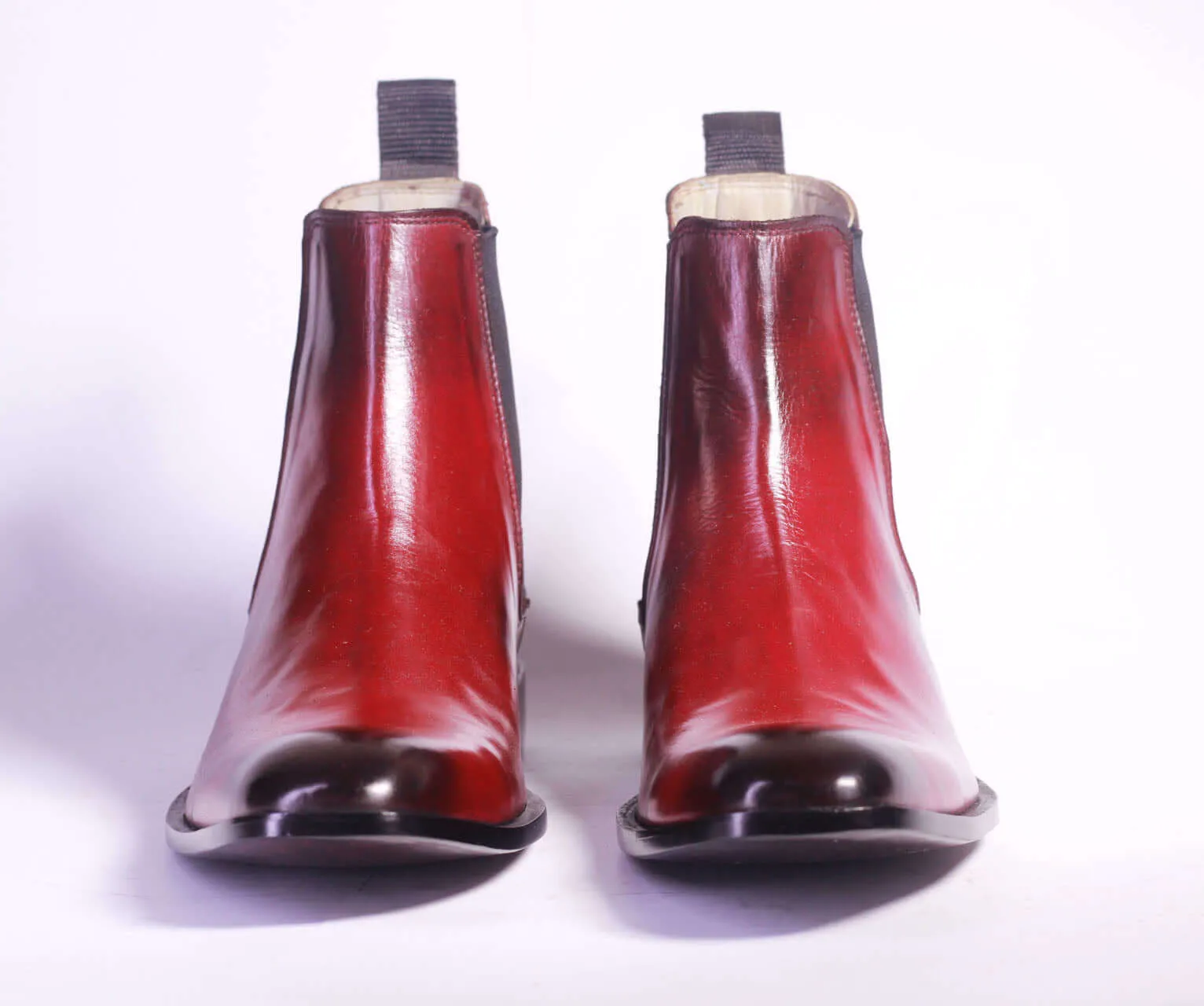 New Handmade Men's Burgundy Leather Chelsea Boots, Men Ankle Boots, Men Designer Boots