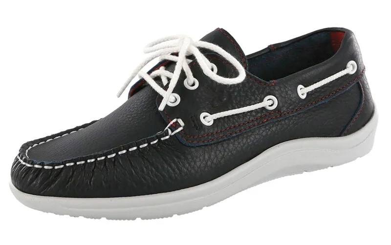 SAS Catalina Lace Up Boat Shoe - Navy