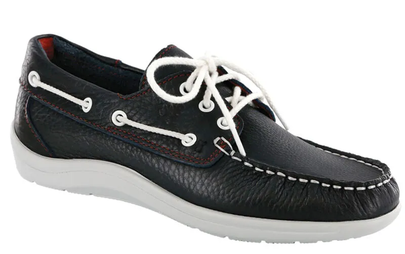 SAS Catalina Lace Up Boat Shoe - Navy